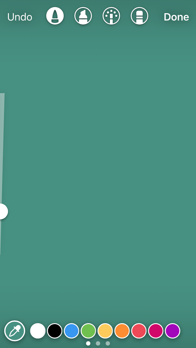 Press and hold the screen for approximately 3 seconds for an Instagram background colour fill.