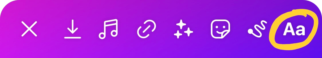 Instagram Text tool